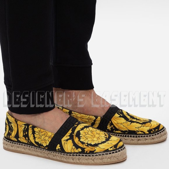 Versace Yellow and Black Slip-On Loafers - Picture 9 of 9